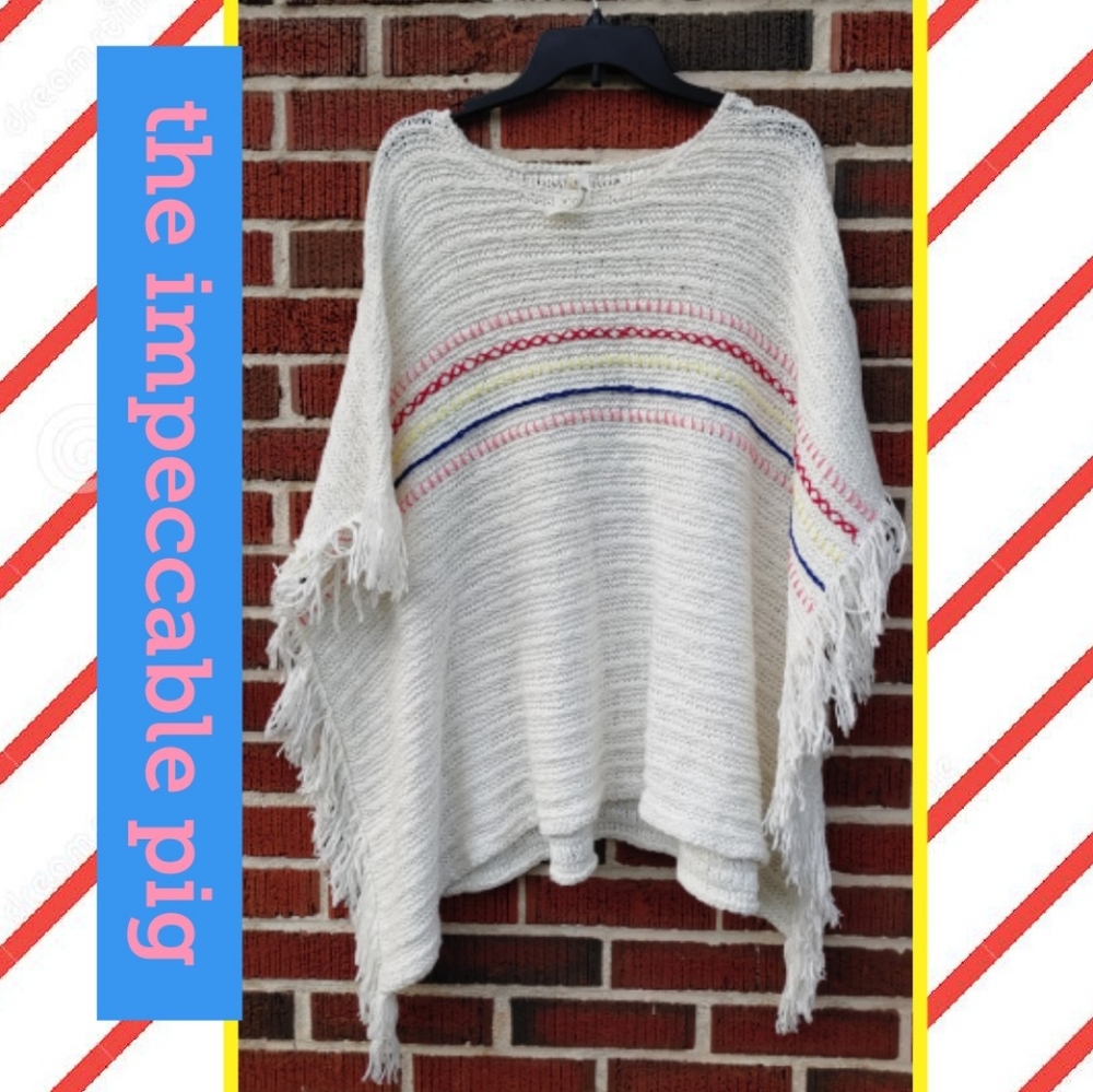 the impeccable pig PONCHO SWEATER